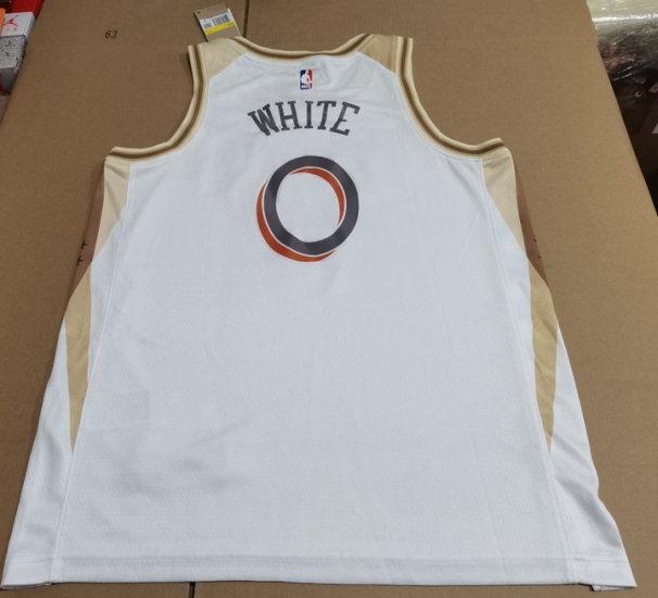 Maillot 0 White Chicago Bulls 2024-25 City Edition Blanc - Cliquez sur l'image pour la fermer