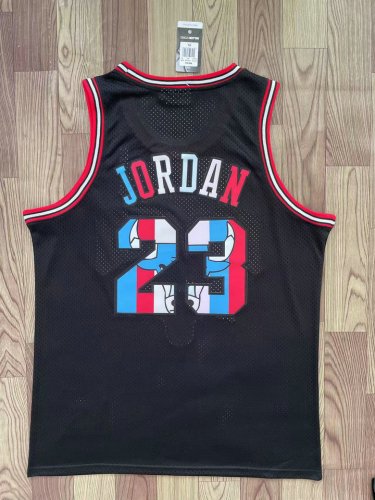 Maillot Basket 23 Jordan Bulls Noir Bleu Rouge