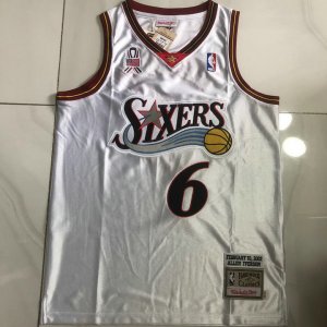 Maillot Philadelphia 76ers Iverson 6 2002 Blanc