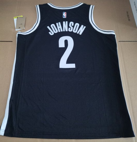 Maillot de Basket Brooklyn Nets 2 Johnson Noir - Cliquez sur l'image pour la fermer