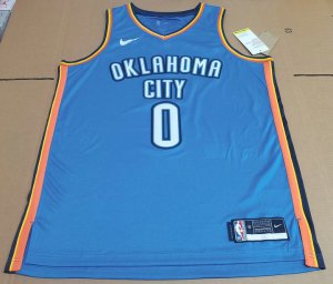 Maillot Nike NBA Russel Westbrook Oklahoma City Thunder City Edition Swingman Bleu