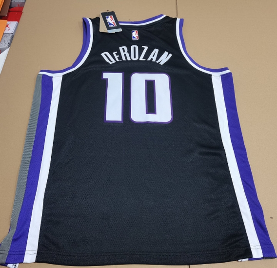 Maillot de Basket 10 Derozan Sacramento Kings Noir - Cliquez sur l'image pour la fermer