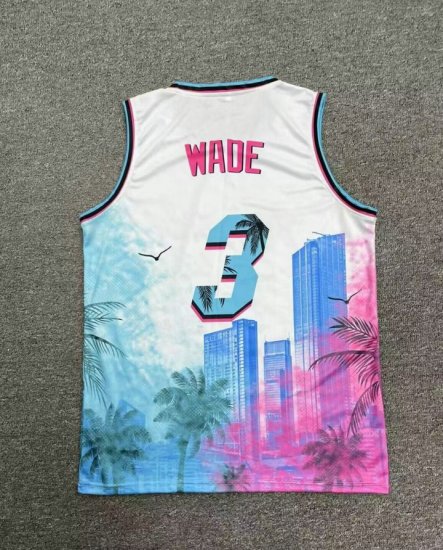 Maillot de Basket 3 Wade Miami Heat Hip Hop Homme - Cliquez sur l'image pour la fermer