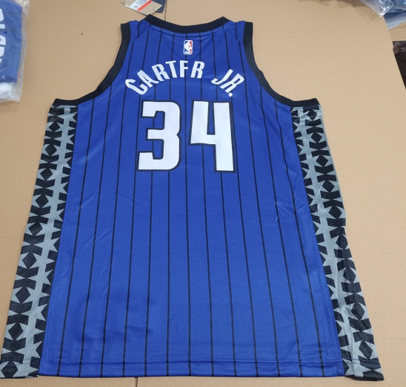 Maillot de Basket 34 Carter Jr. Magic 2024 Statement Edition Bleu - Cliquez sur l'image pour la fermer