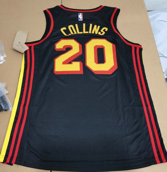 Maillot Atlanta Hawks Jordan Collins 20 Noir - Cliquez sur l'image pour la fermer