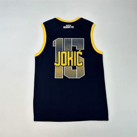 Maillot Basket 15 Jokic Nuggets Navy - Cliquez sur l'image pour la fermer