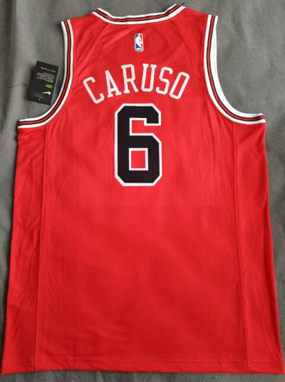 Maillot Basket 6 Caruso Chicago Bulls Rouge - Cliquez sur l'image pour la fermer