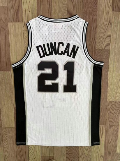 Maillot San Antonio Spurs Tim Duncan 1998-99 NBA Finals Blanc - Cliquez sur l'image pour la fermer