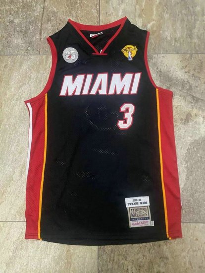 Maillot de Basket 3 Wade Miami Heat 2012-13 Noir - Cliquez sur l'image pour la fermer