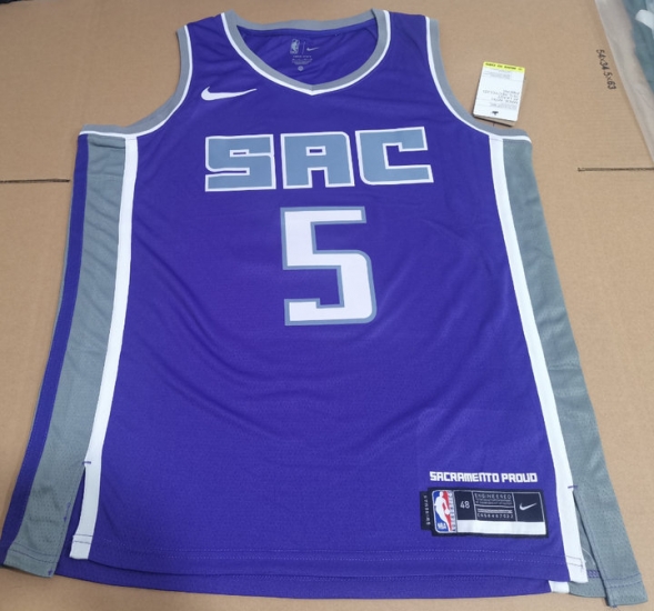 Maillot de Basket 5 Fox Sacramento Kings Violet - Cliquez sur l'image pour la fermer