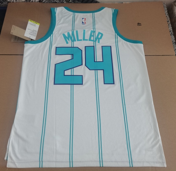 Maillot de Basket Charlotte Hornets Jordan Miller 24 Blanc - Cliquez sur l'image pour la fermer