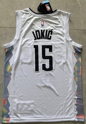 Maillot Basket 15 Jokic Nuggets 2024-25 City Edition Blanc