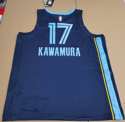 Maillot de Basket 17 Kawamura Grizzlies Bleu Marine