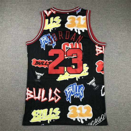 Maillot de Basket 23 Jordan Bulls Graffiti