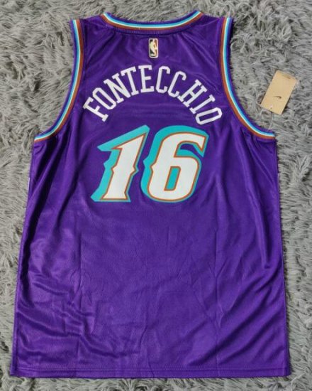 Maillot Basket 16 Simone Fontecchio Jazz Violet - Cliquez sur l'image pour la fermer