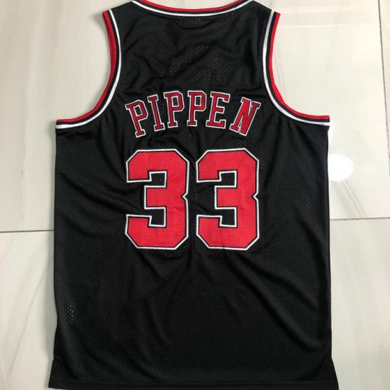 Maillot Basket 33 Pippen Chicago Bulls 1997-98 Finals Noir - Cliquez sur l'image pour la fermer