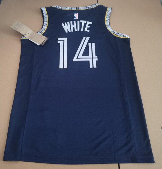 Maillot de Basket 14 Jack White Grizzlies 2021-22 City Bleu Marine