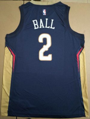 Maillot de Basket 2 Lonzo Ball New Orleans Hornets Bleu Marine