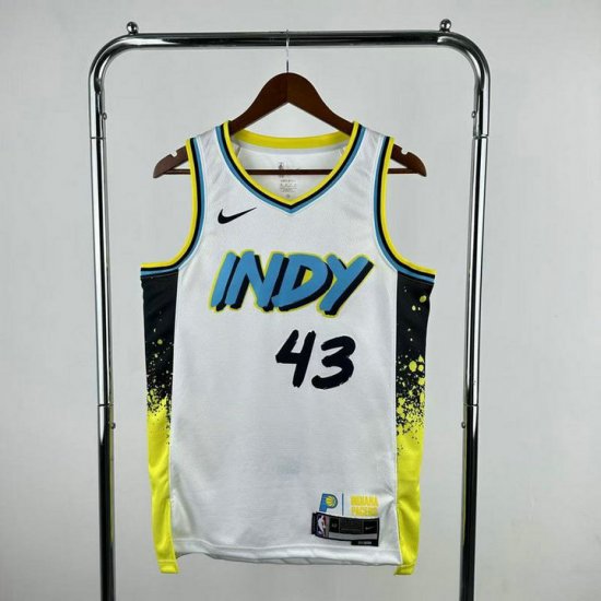 Maillot de Basket 43 Siakam 2025 City Edition Blanc - Cliquez sur l'image pour la fermer