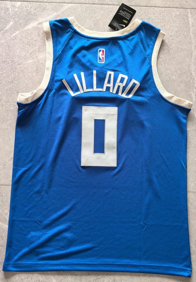 Maillot de Basket Bucks 2025 Lillard 0 City Edition Bleu