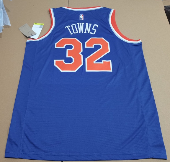 Maillot de Basket Towns 32 New York Knicks 2023 Bleu - Cliquez sur l'image pour la fermer