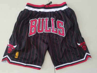 Short Chicago Bulls Chicago Just don Noir avec Stripe