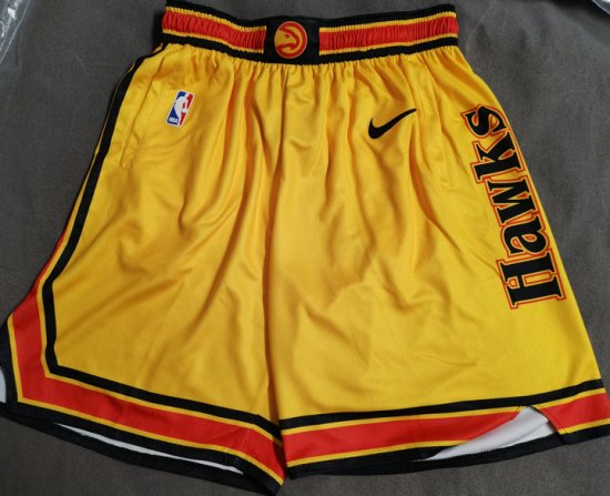 Shorts Atlanta Hawks 2021 2022 City Edition Jaune Presse A Chaud