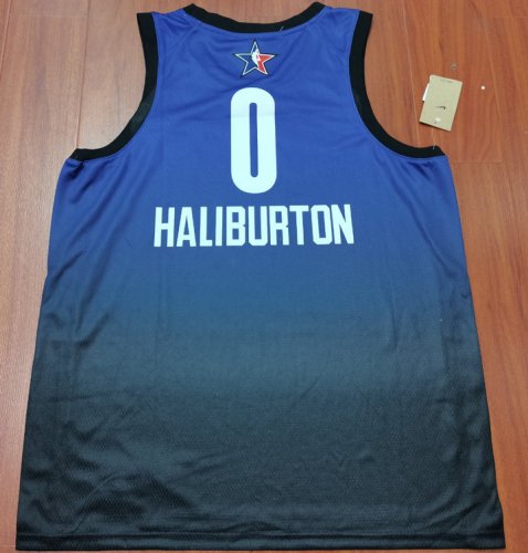 Maillot 0 Haliburton 2023 Nba all stars game Team Lebron Bleu