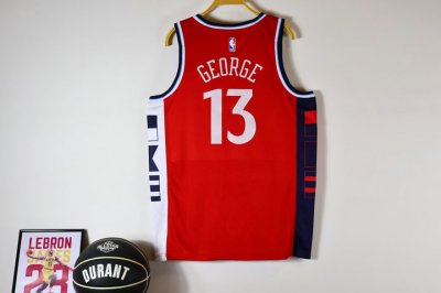 Maillot 13 George Clippers 2024-25 Statement Edition Rouge