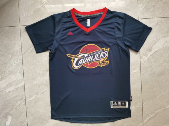 Maillot Basket Manche Courte 23 James Cleveland Cavaliers Bleu Marine