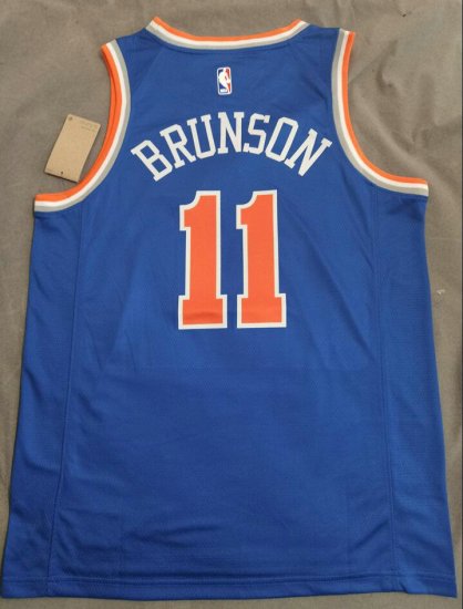 Maillot de Basket 11 Brunson New York Knicks Bleu - Cliquez sur l'image pour la fermer