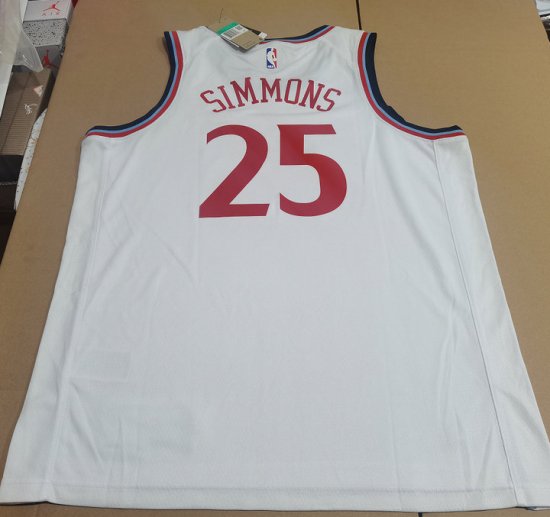 Maillot de Basket 25 Ben Simmons Clippers 2025 Blanc