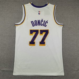 Maillot de Basket 77 Doncic Lakers Blanc