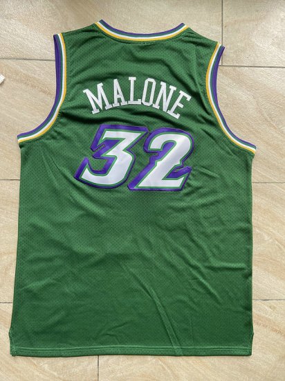 Maillot Basket 32 Malone Utah Jazz 1996-97 Vert