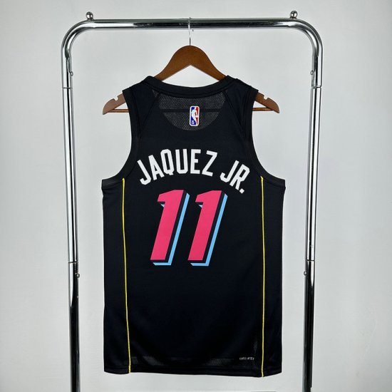 Maillot Miami Heat 11 JAQUEZ JR. 2022-23 City Edition Noir - Cliquez sur l'image pour la fermer