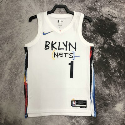 Maillot de Basket 1 Bridges Nets 2022-23 City Blanc