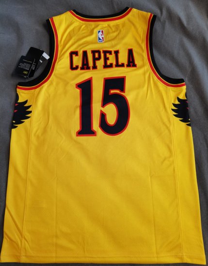 Maillot Atlanta Hawks 2021 2022 Capela 15 City Edition Jaune - Cliquez sur l'image pour la fermer