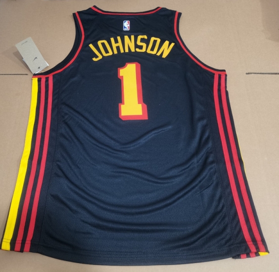 Maillot Atlanta Hawks Jordan Johnson 1 Noir - Cliquez sur l'image pour la fermer