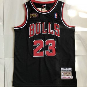 Maillot Basket 23 Jordan Chicago Bulls 1997-98 Finals Noir