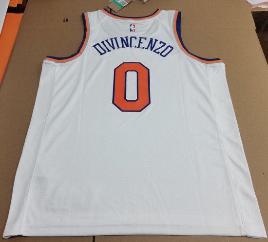 Maillot de Basket 0 Divincenzo New York Knicks Blanc