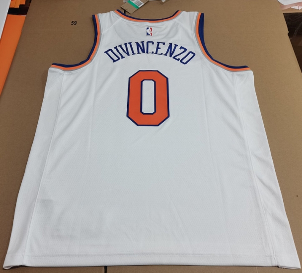 Maillot de Basket 0 Divincenzo New York Knicks Blanc - Cliquez sur l'image pour la fermer