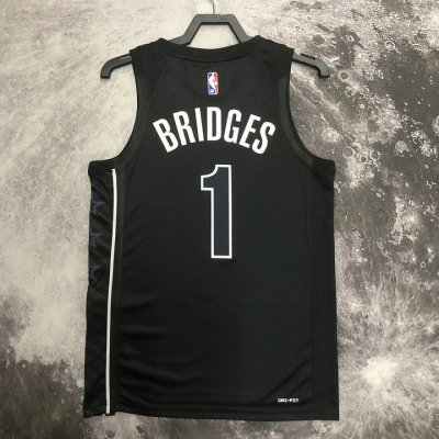 Maillot de Basket 1 Bridges Nets 2022-23 Statement Edition Noir