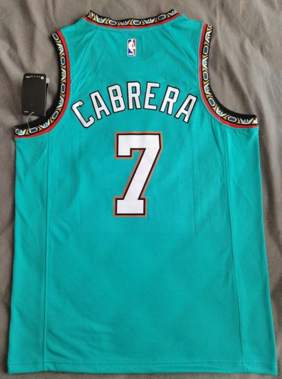 Maillot de Basket 7 Cabrera Memphis Grizzlies Vintage Vert