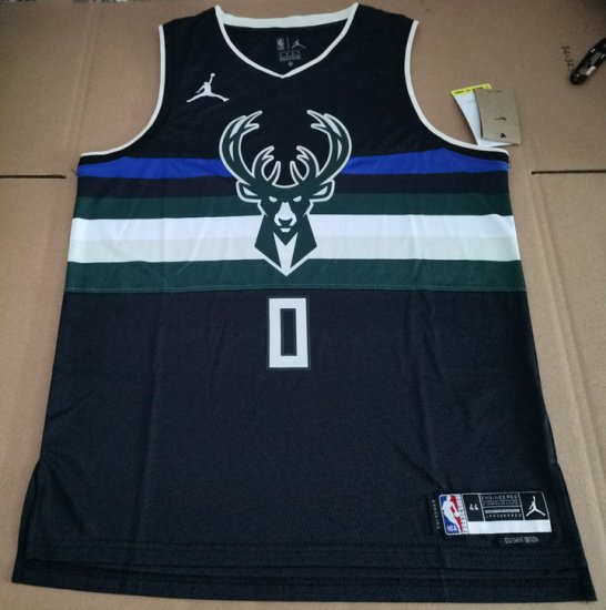 Maillot de Basket Milwaukee Bucks Lillard 0 Noir