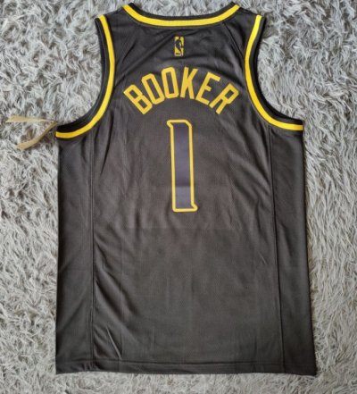 Maillot 1 Booker Phoenix Suns Noir Or