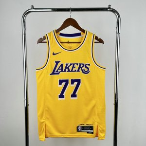 Maillot 77 Doncic Lakers 2024-25 City Edition jaune