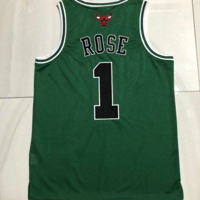 Maillot Basket 1 Rose Bulls 2008-09 Vintage Vert