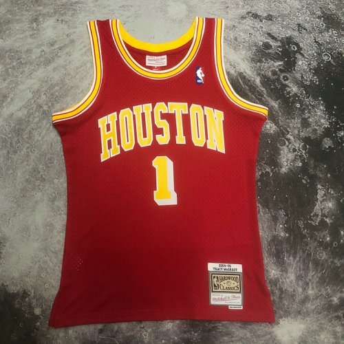 Maillot Basket 1 Tracy Mcgrady Rockets 2004-05 Rouge