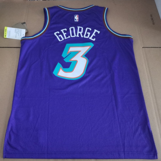 Maillot Basket 3 George Utah Jazz Throwback Violet - Cliquez sur l'image pour la fermer