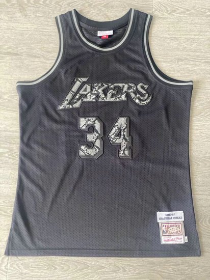 Maillot Shaquille O'Neal Los Angeles Lakers 1996-97 Noir - Cliquez sur l'image pour la fermer